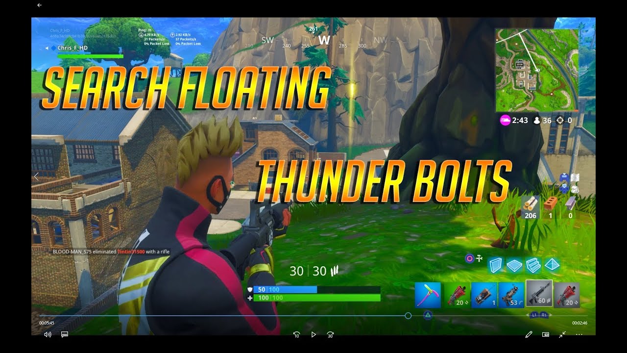 Search Floating Lightning Bolts | Week 1 Challenges | Battle Royale | Season 5 Fortnite