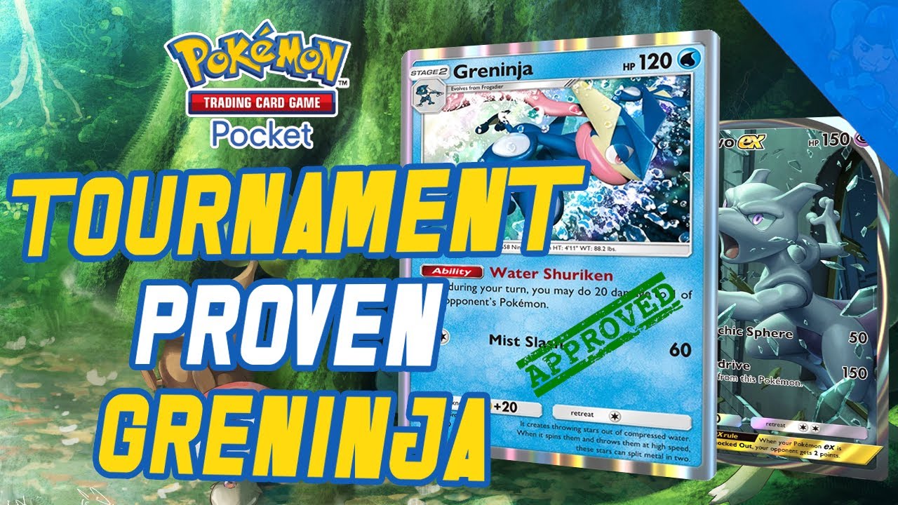 Tournament Proven Greninja Mewtwo Pokemon Pocket Deck