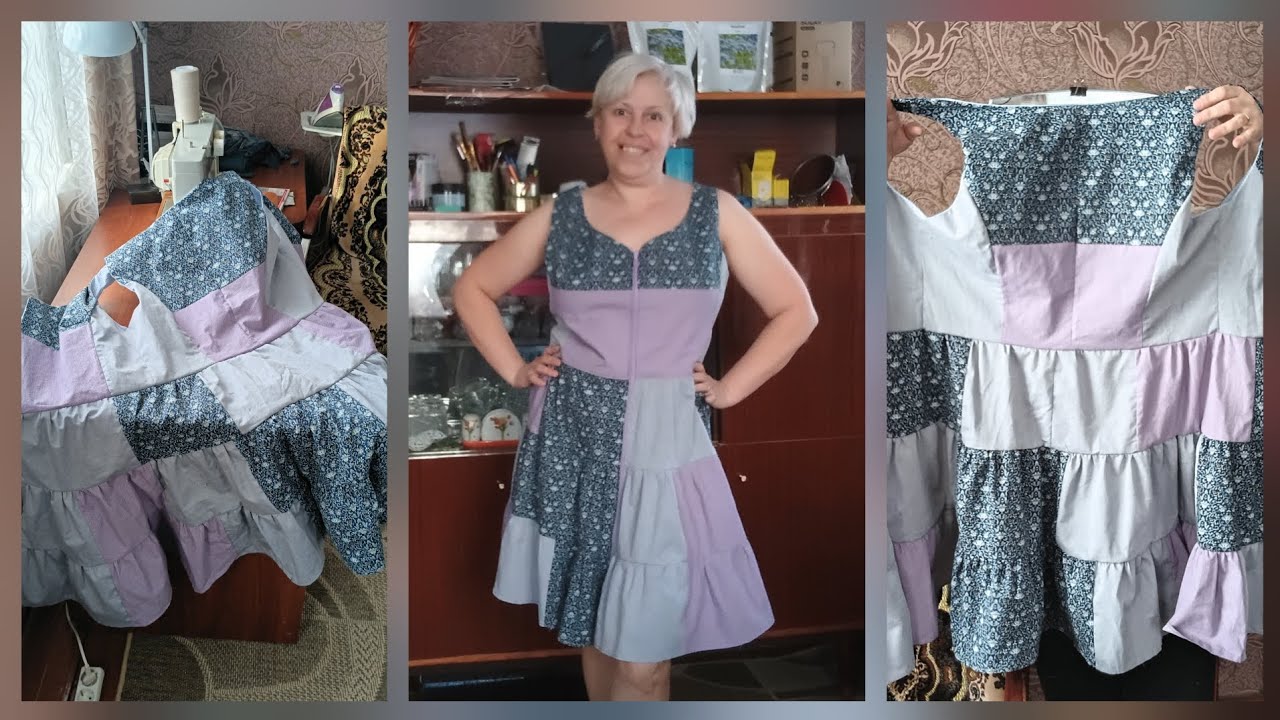 ПЕРЕДЕЛКА ОДЕЖДЫ - Юбка ярусами из рубашек секонд хенд / UPCYCLING