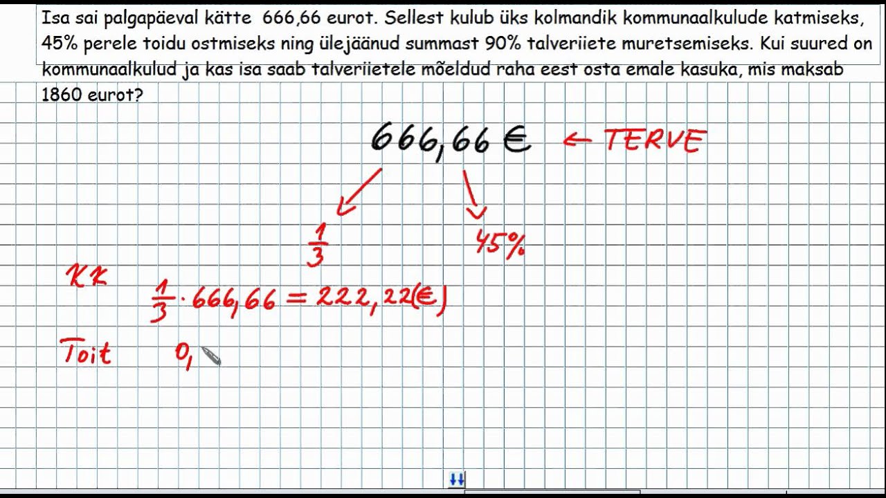 Protsendi ja promilli mõiste. Osa leidmine tervest