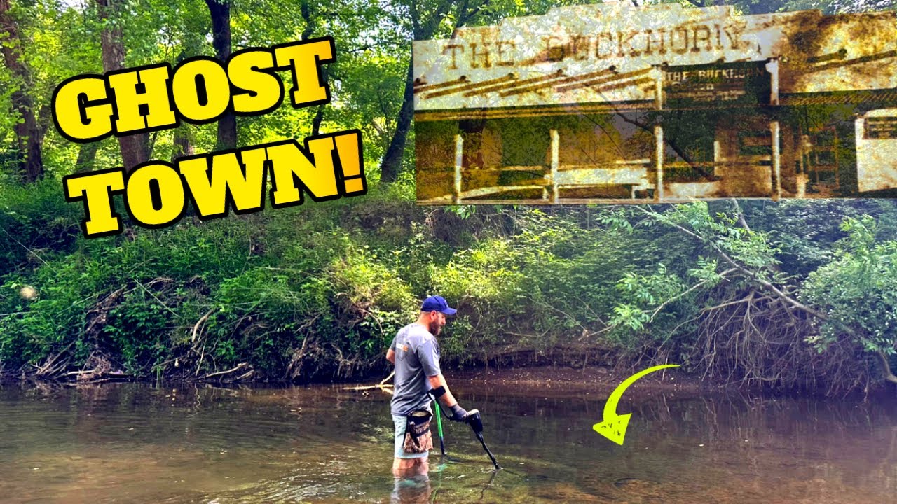 Metal Detecting Ghost Town's Riverbed for lost Treasures!