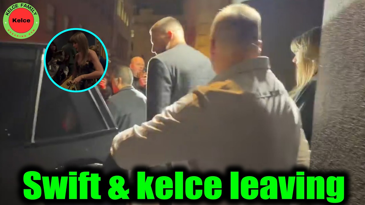 OMG! Taylor Swift & Travis Kelce leaving the Harold Pinter Theatre after watching movie together
