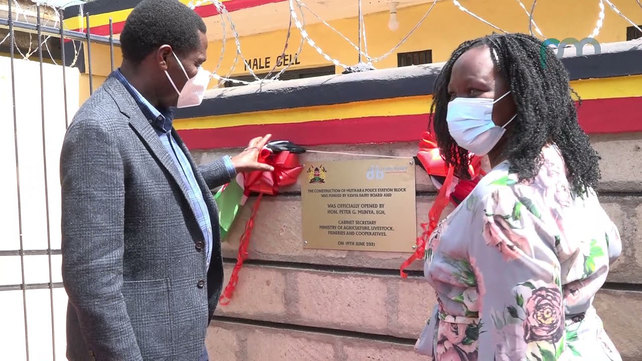 CS Peter Munya Opens a borehole and modern police cell at Muthara  in Meru region
