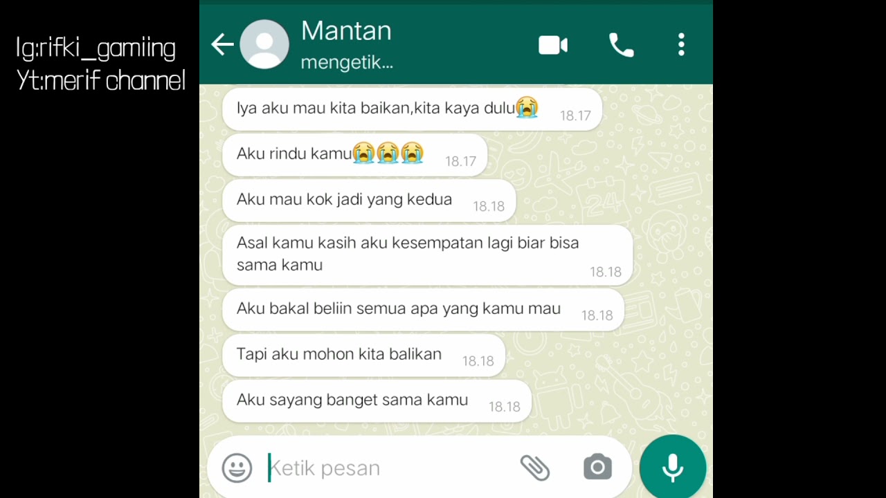chat wa mantan ajak balikan endingnya bikin nyesek 😭😭#CHAT BAPER