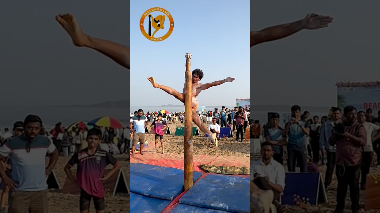 😱😡Desi Mallakhamb😍🔥#mallakhamb #calisthenics #champion #sports #kheloindia #shorts #mallakhamba