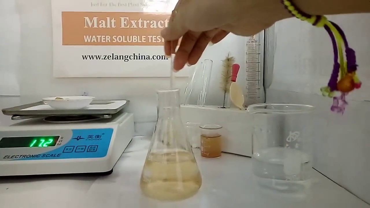 Water Soluble Test of Malt Extract