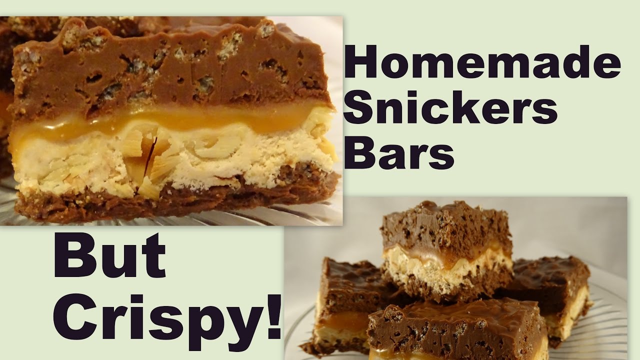 No Bake Crispy Snickers Bars - with yoyomax12