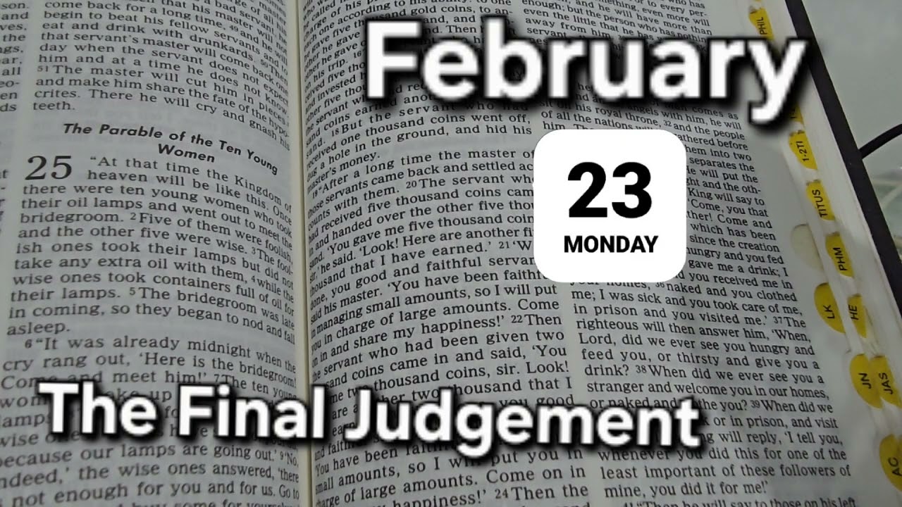 Feb 23, 2026 Your words, O Lord are spirit and life