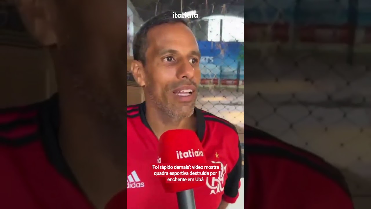 'FOI R&Aacute;PIDO DEMAIS': V&Iacute;DEO MOSTRA QUADRA ESPORTIVA DESTRU&Iacute;DA POR ENCHENTE EM UB&Aacute;