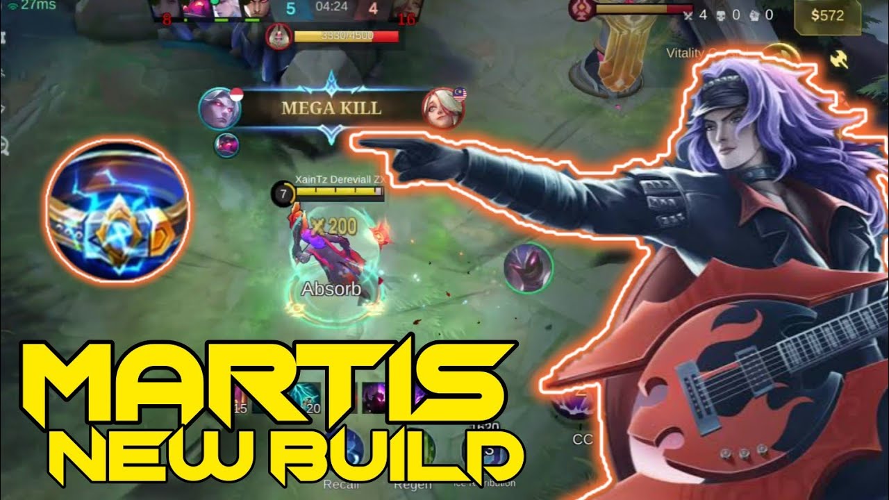 MARTIS PERFECT & SUPER AGGRESSIVE GAMEPLAY!! BEST BUILD MARTIS MLBB