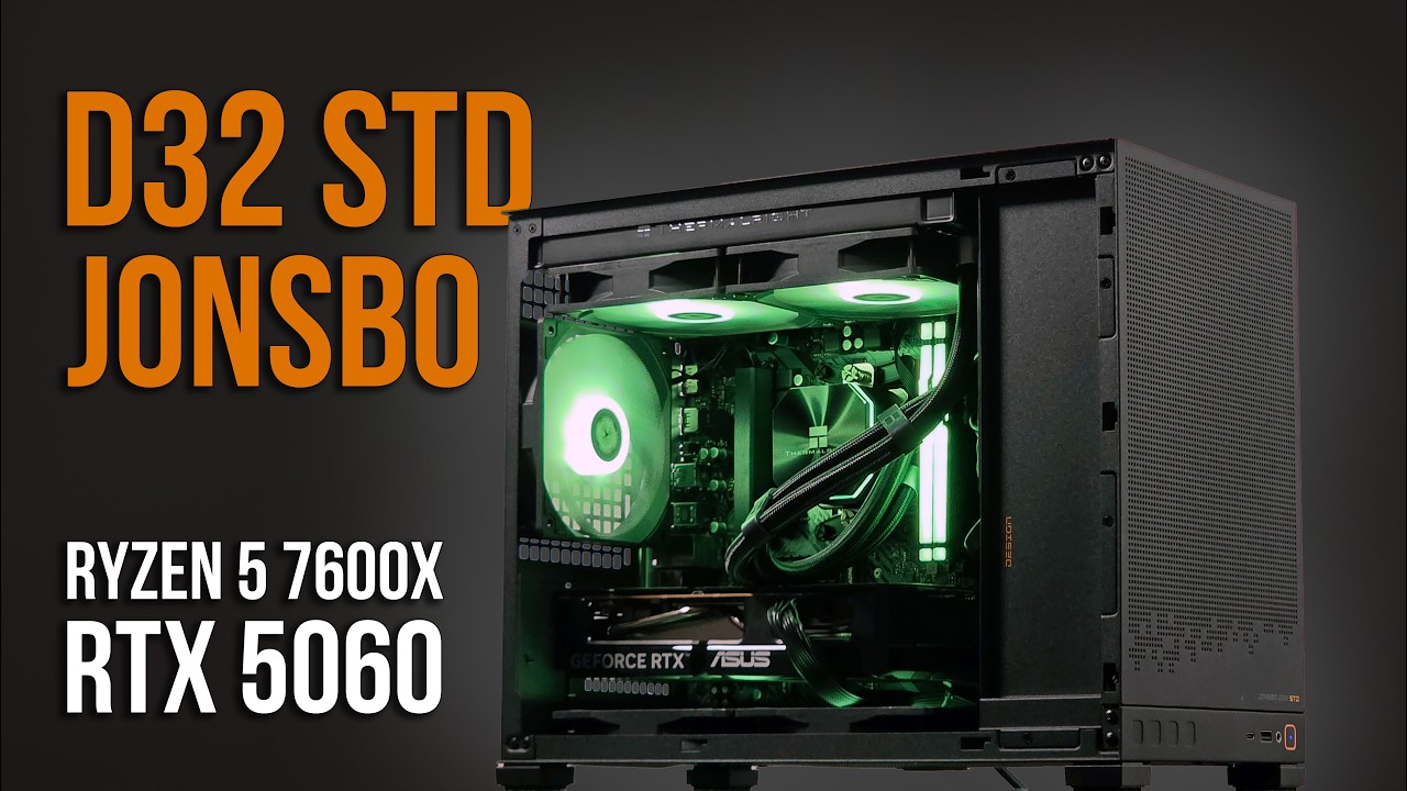 Бюджетная игровая сборка ПК Jonsbo D32 STD mATX | Ryzen 5 7600X | RTX 5060 OC