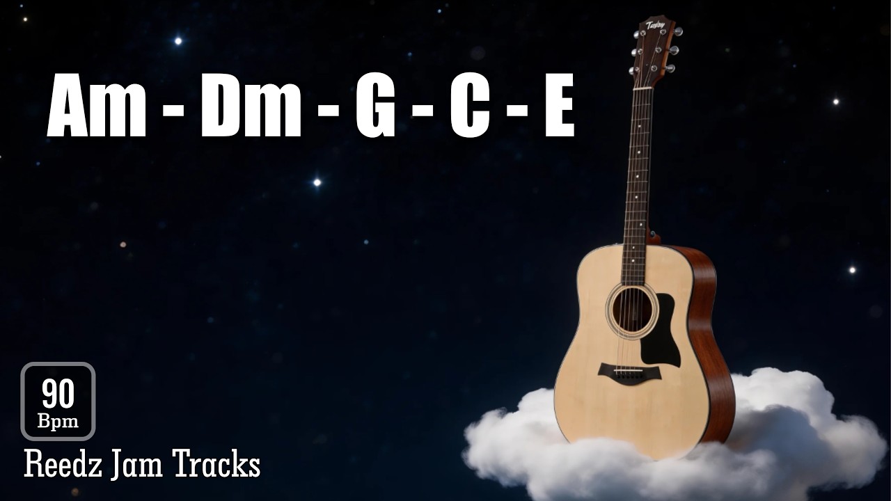 Above the Clouds - A Minor Sad Guitar Backing Track | Ballad 90 BPM