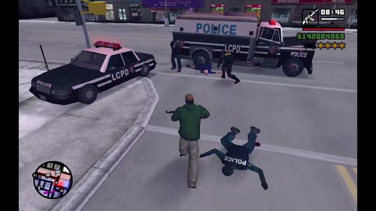 GTA Underground Liberty City Triads Shootout + Six Stars Wanted Level Escape