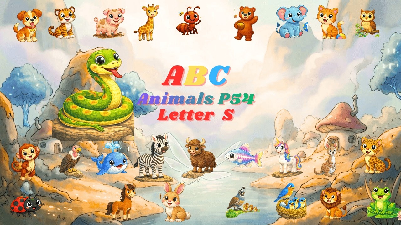 ABC Zoo Animals P56 Letter R & S Rabbit & Snake | Nursery Rhyme for Kids | Kid TV 365