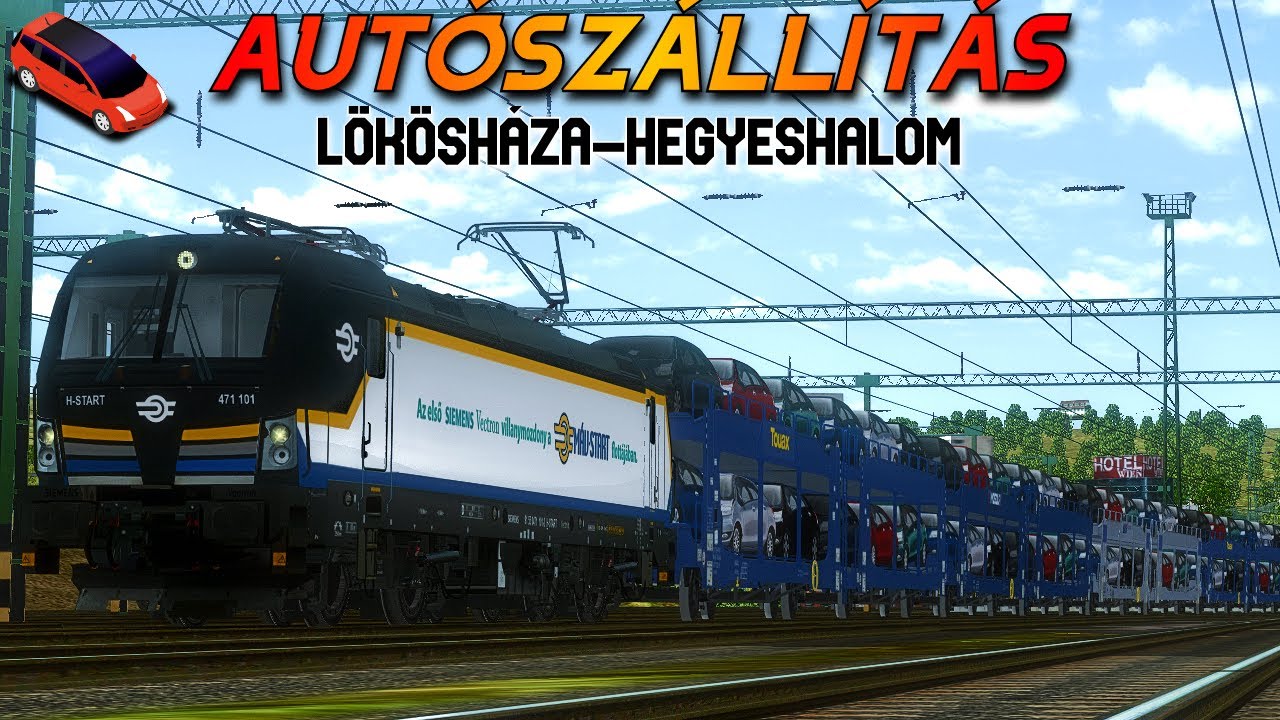 AUTÓSZÁLLÍTÓ tehervonat Lőkösháza-Hegyeshalom MSTS / OR
