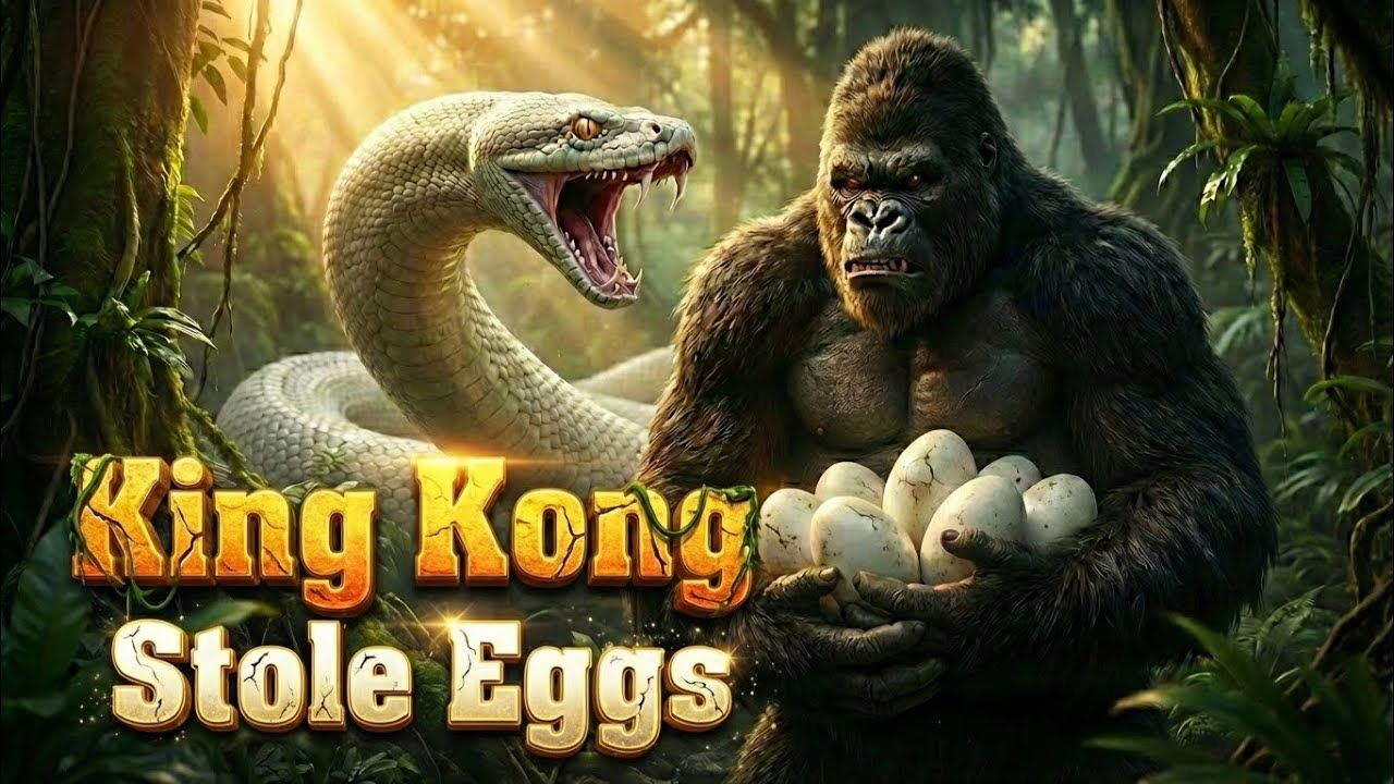 King Kong Stole the Anaconda Eggs | The Jungle Chase | Life Million Years Ago
