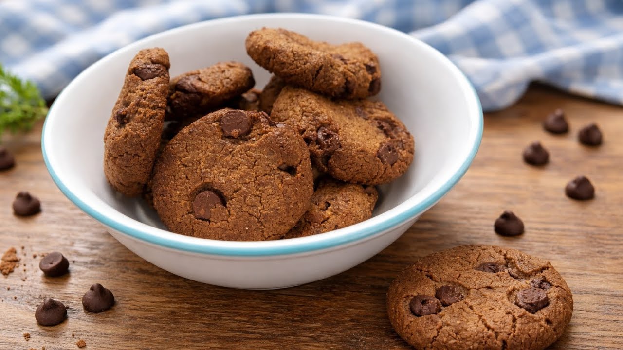 Flax Seed Chocolate Chip Cookies ll Healthy Cookies ll Ep.373