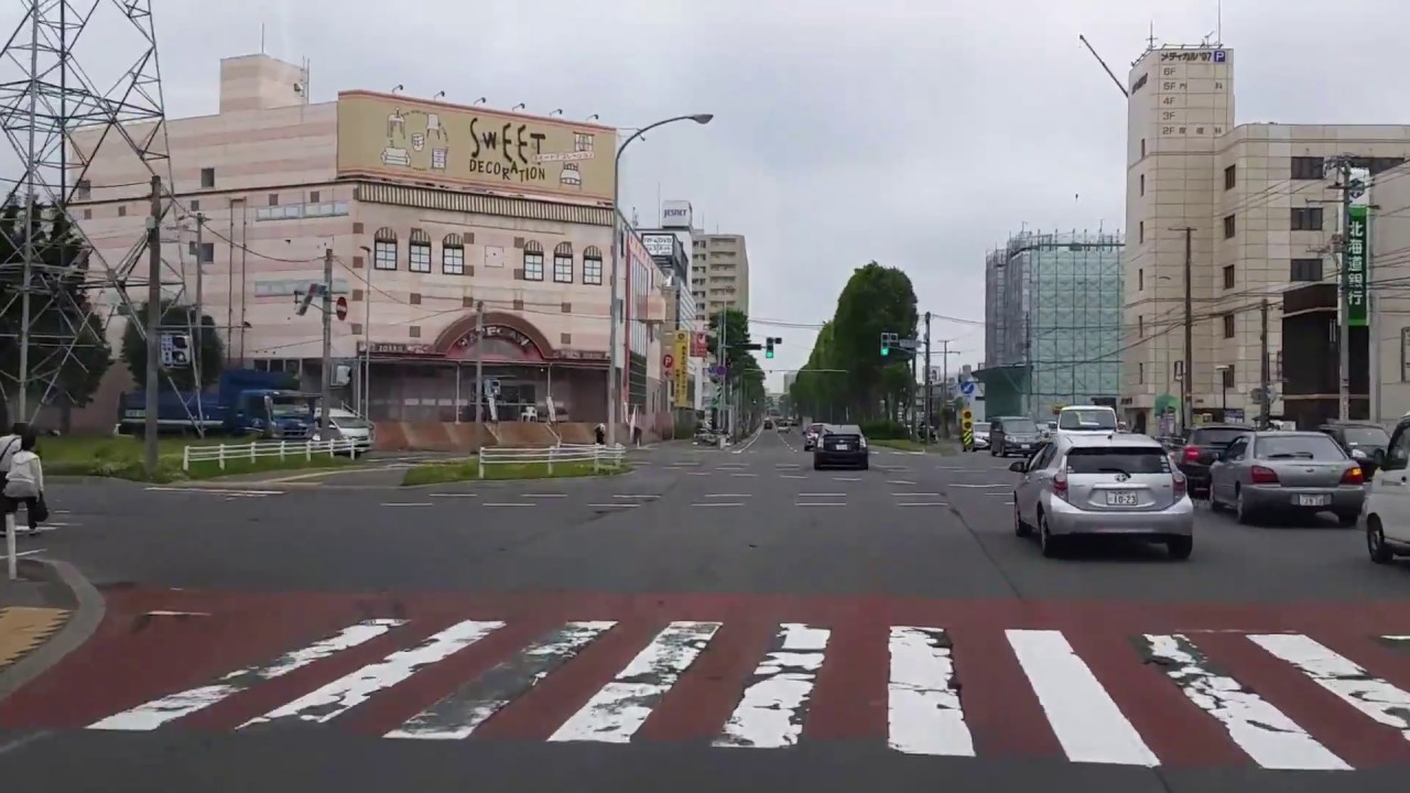 【南郷通】③　札幌市白石区　環状通交差点～白石区体育館～地下鉄南郷7丁目駅～南郷13丁目駅～南郷18丁目駅～清田通交差点　ドライブ　hokkaido　sapporo