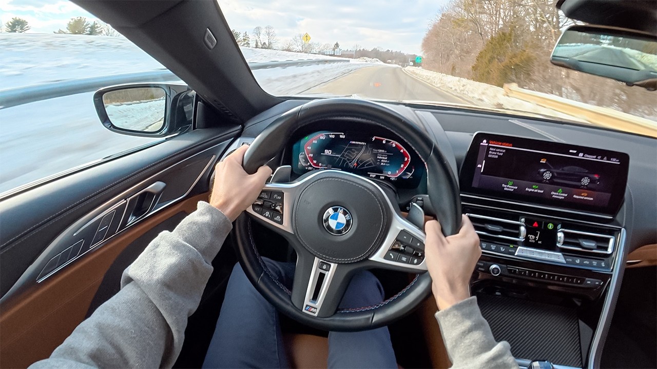 2023 BMW M850i - Deceptively Fast Twin Turbo V8 Executive Coupe (POV Binaural Audio)