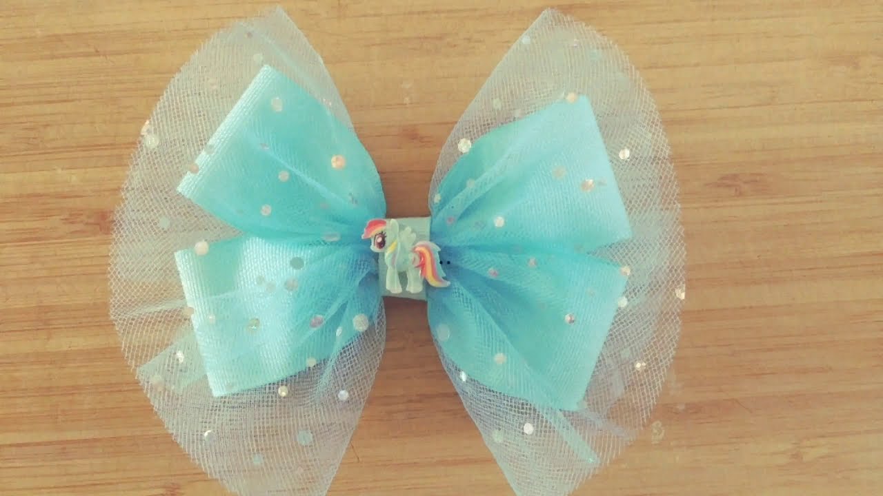 Lindo moño de Liston de 4cm y Tul,mira el paso a paso aquí