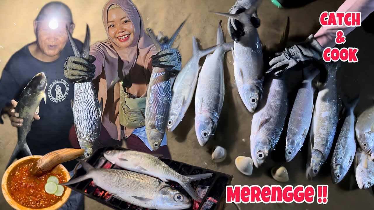 MAMAH NADA & BAPAK‼️Merengge Sambil Cari Kerang Depan Villa Lembayung Ikannya Berlimpah