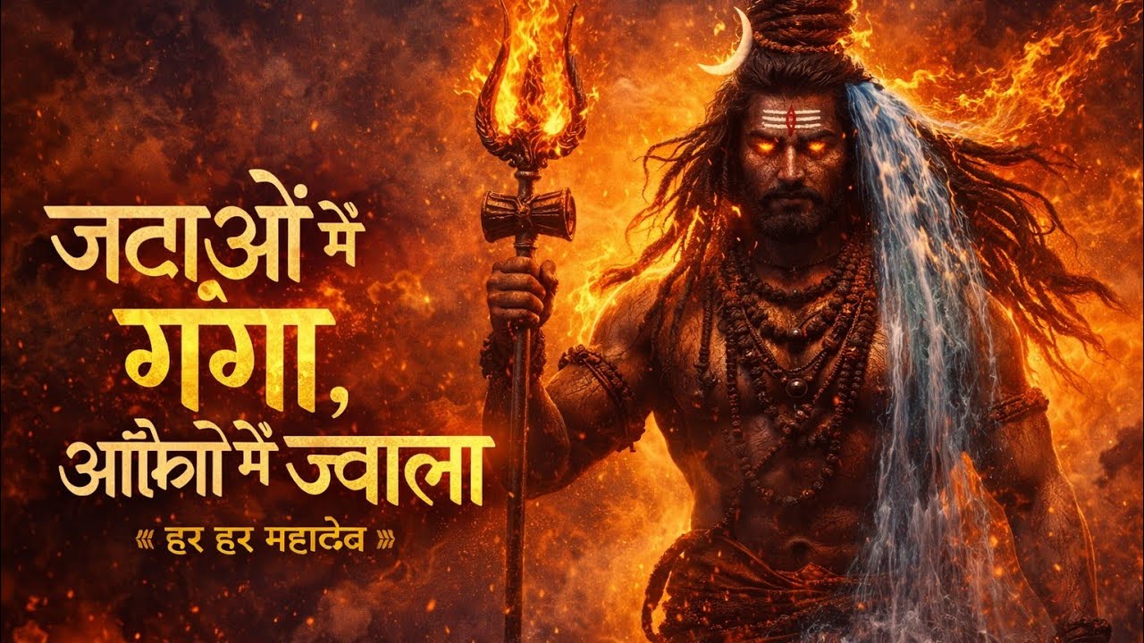 जटाओं में गंगा, आँखों में ज्वाला..... #song #trending #gana #viral #mahadev