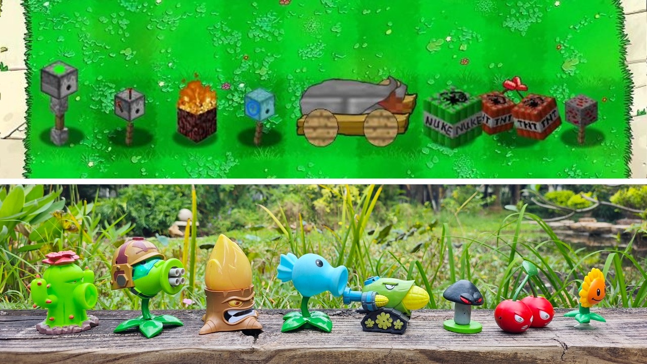 PLANTS VS  ZOMBIES:NEW PVZ PLANTS VS MINECRAFT PLATS.