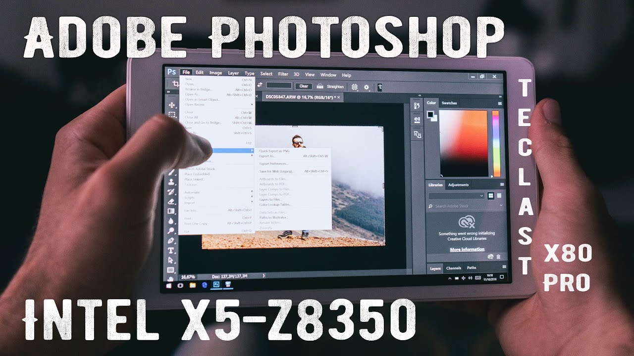 Adobe Photoshop su un Tablet Windows 10? Intel X5-Z8350 2GB RAM