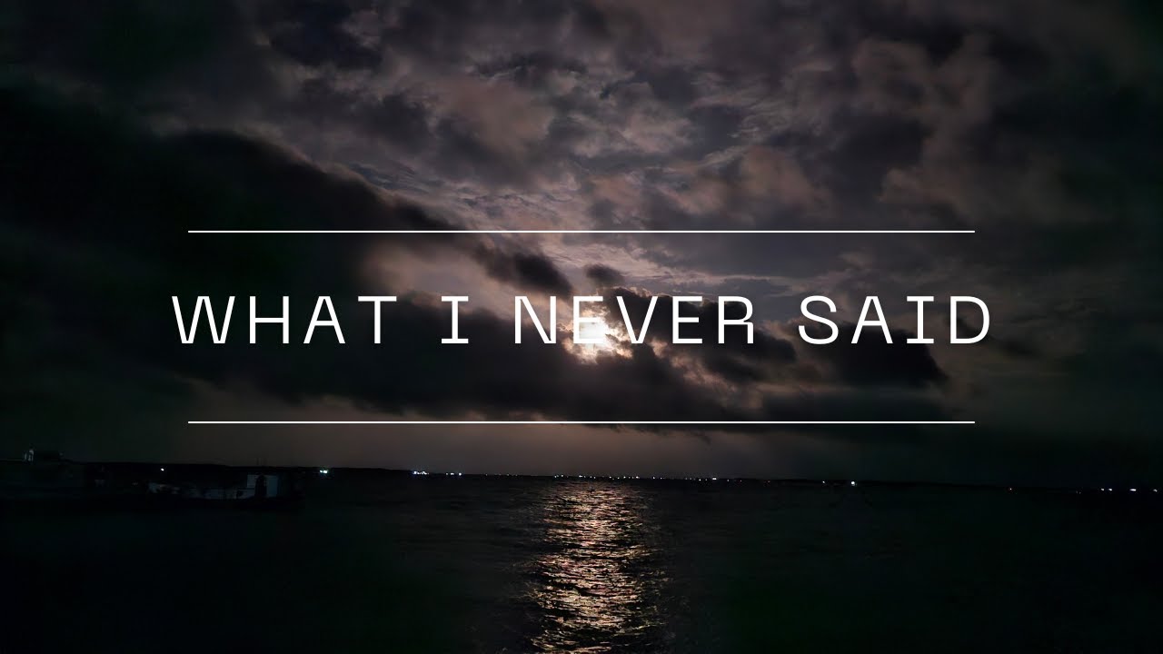 What i never said F