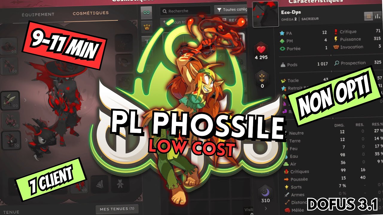[DOFUS 3.1]  Sacri PL PHOSSILE Low Cost 8 Butin - 7 clients