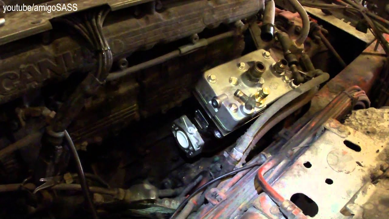 Установка компрессора Scania truck compressor installation