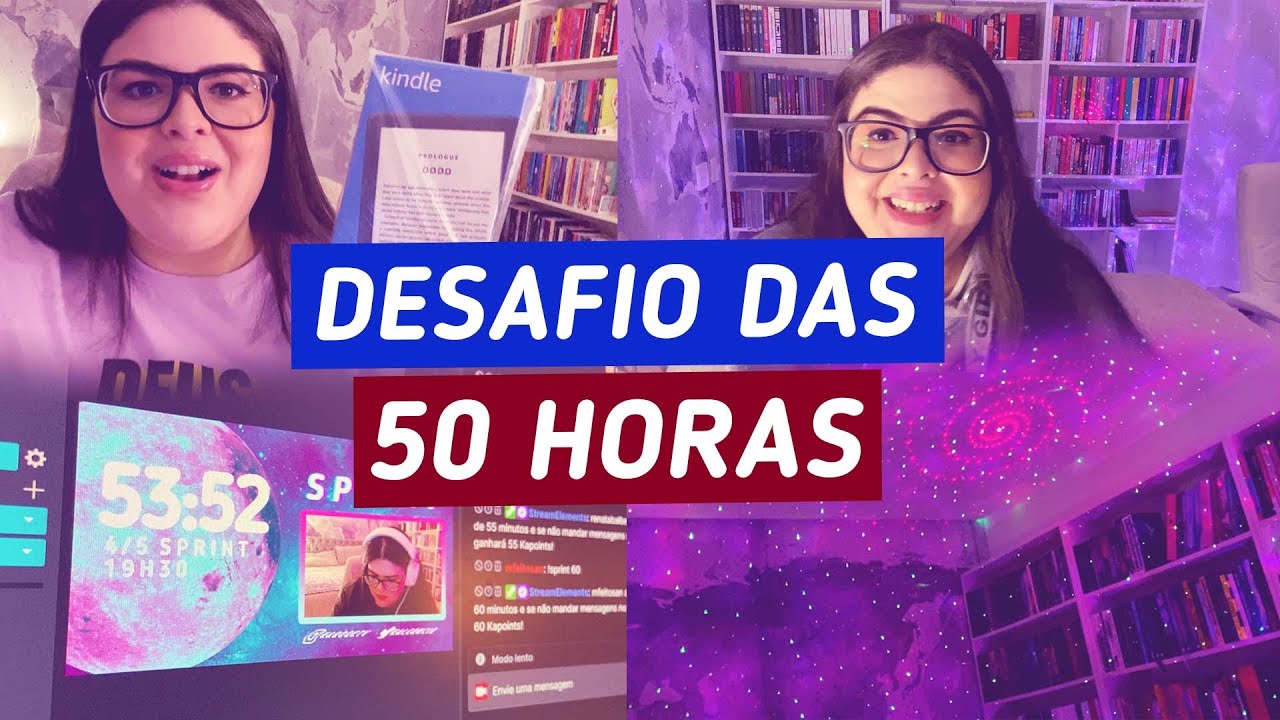 VLOG: Desafio das 50 Horas, Kindle novo e a galáxia no meu quarto!
