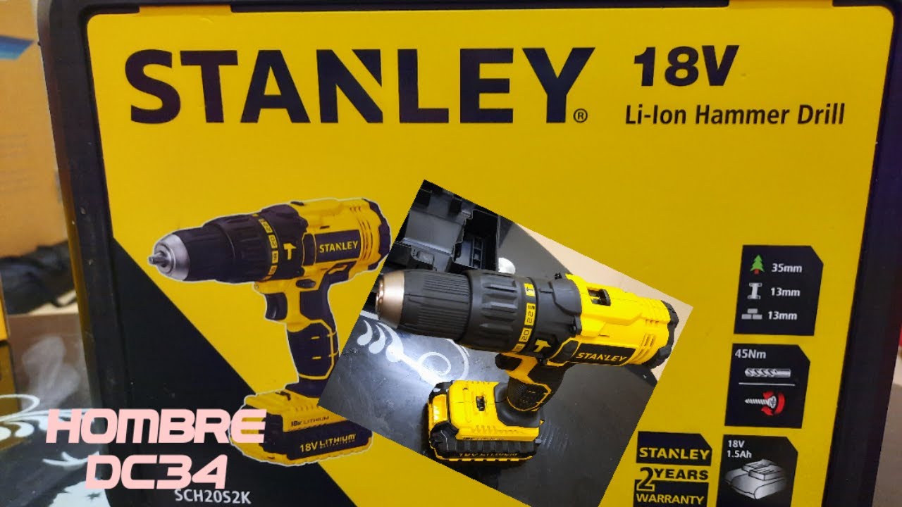 Unboxing my new stanley sch20s2k battery drill with hummer.