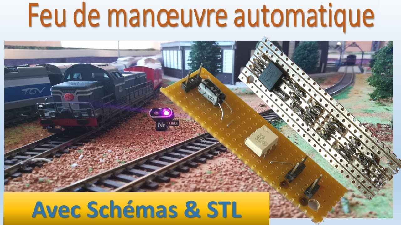 Feu de manoeuvre HO automatique – DCC et analogique – Toute échelle - Optocoupleur - Train Modelisme