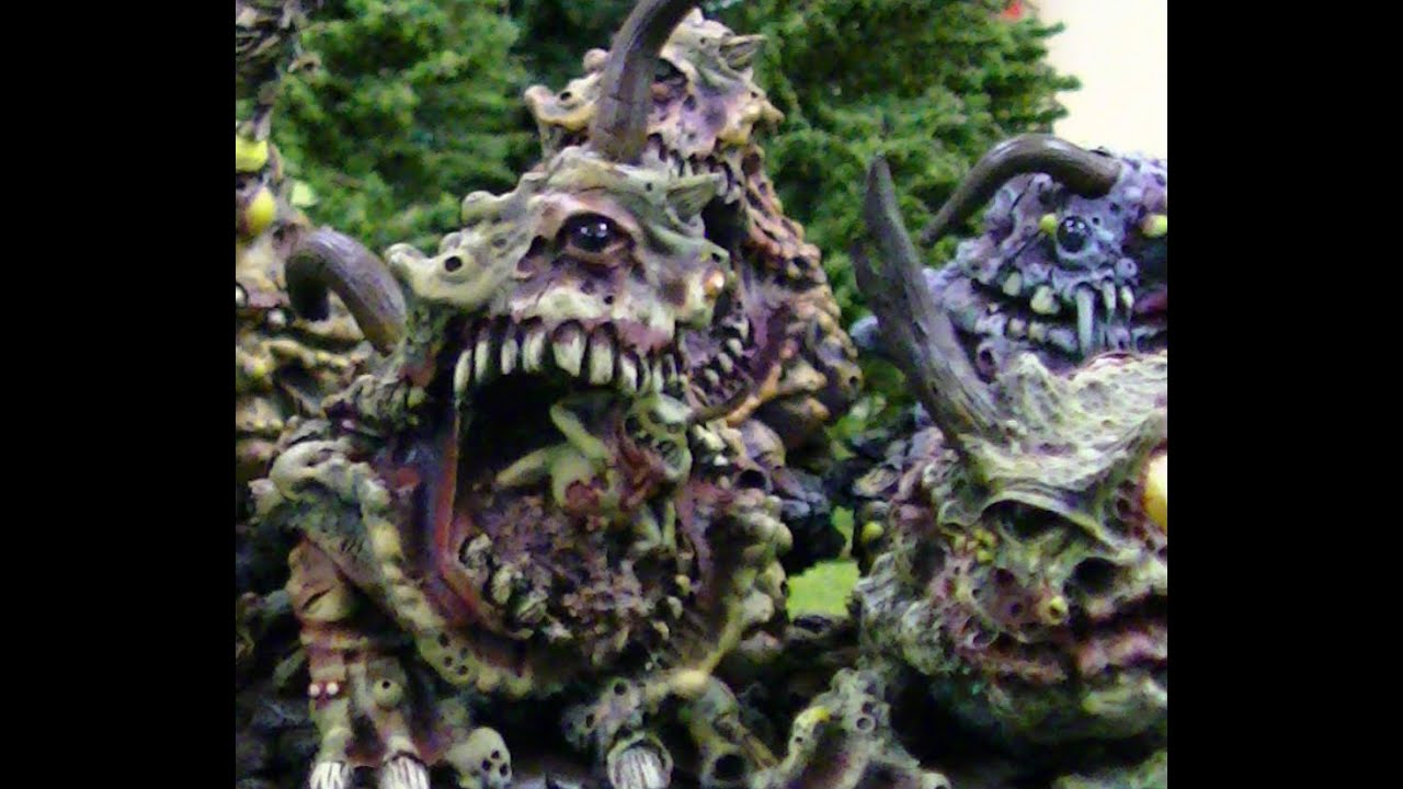 Nurgle Daemon Army- Blue Table Painting