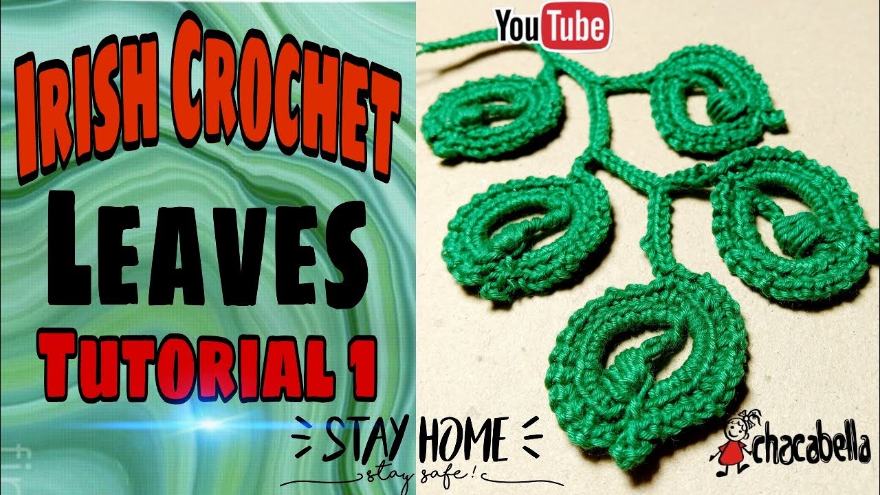 Tutorial 1 Leaves Crochet Series ll Leaves Irish Lace Crochet ll Tutorial 1 Daun Irish Crochet