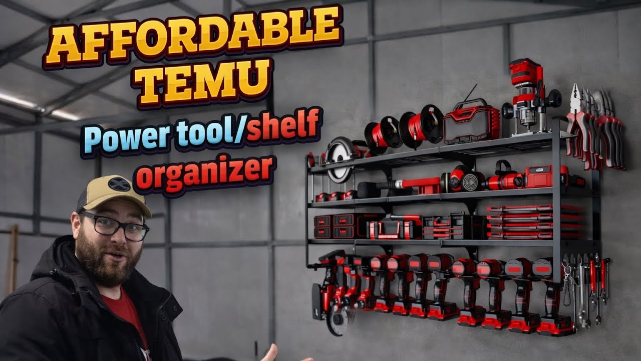 Affordable TEMU power tool/shelf organizer 