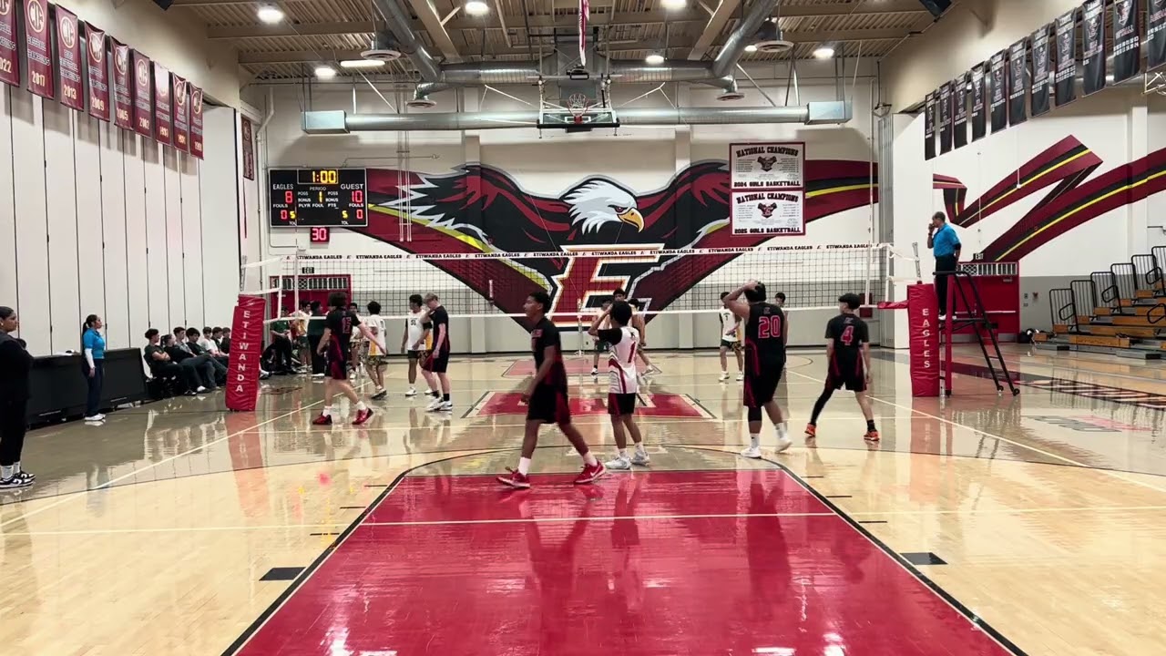 Etiwanda VS Damien JV Boys Volleyball 1st Set