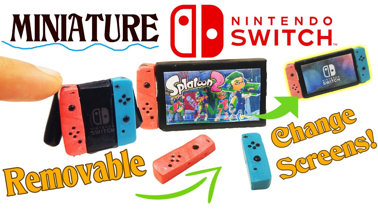 DIY REALISTIC MINIATURE NINTENDO SWITCH DollHouse  POLYMER CLAY TUTORIAL