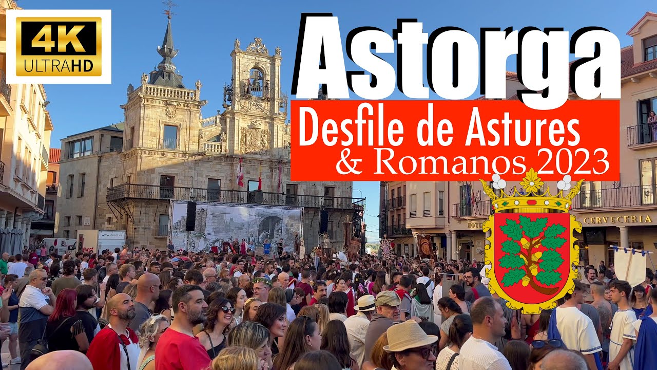 Astorga DESFILE ASTURES Y ROMANOS 2023 (Spain, LEÓN, ESPAÑA) tribus y legiones romanas