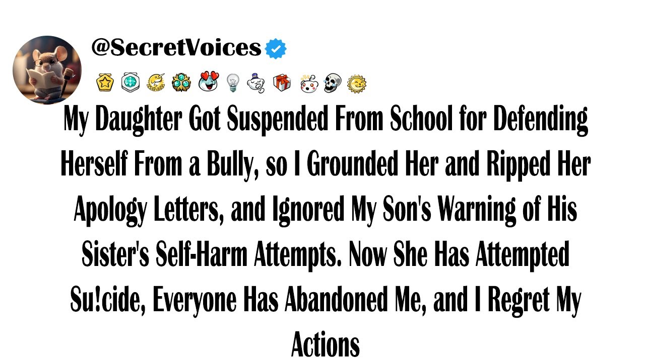 My Daughter Got Suspended From School for Defending Herself From a Bully, so I Grounded Her and R...