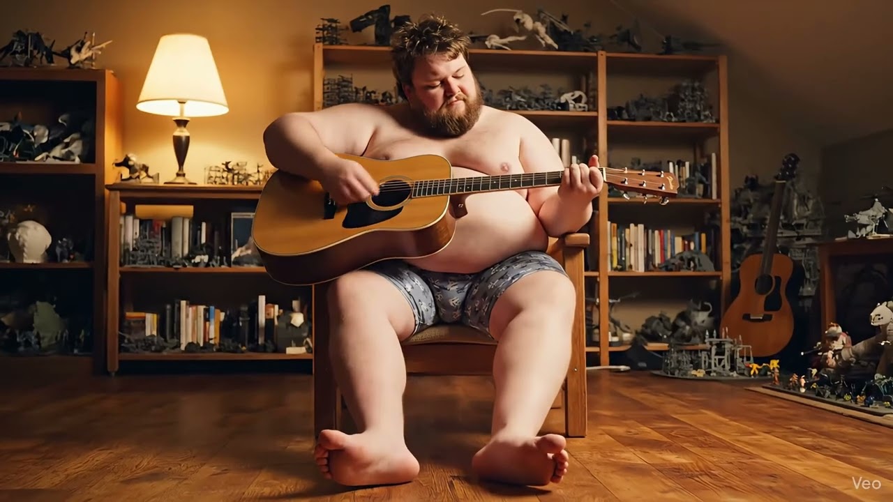 Quiet Guitar Time in His Safe Space 🎸🐻 | Gay Bears In Motion
