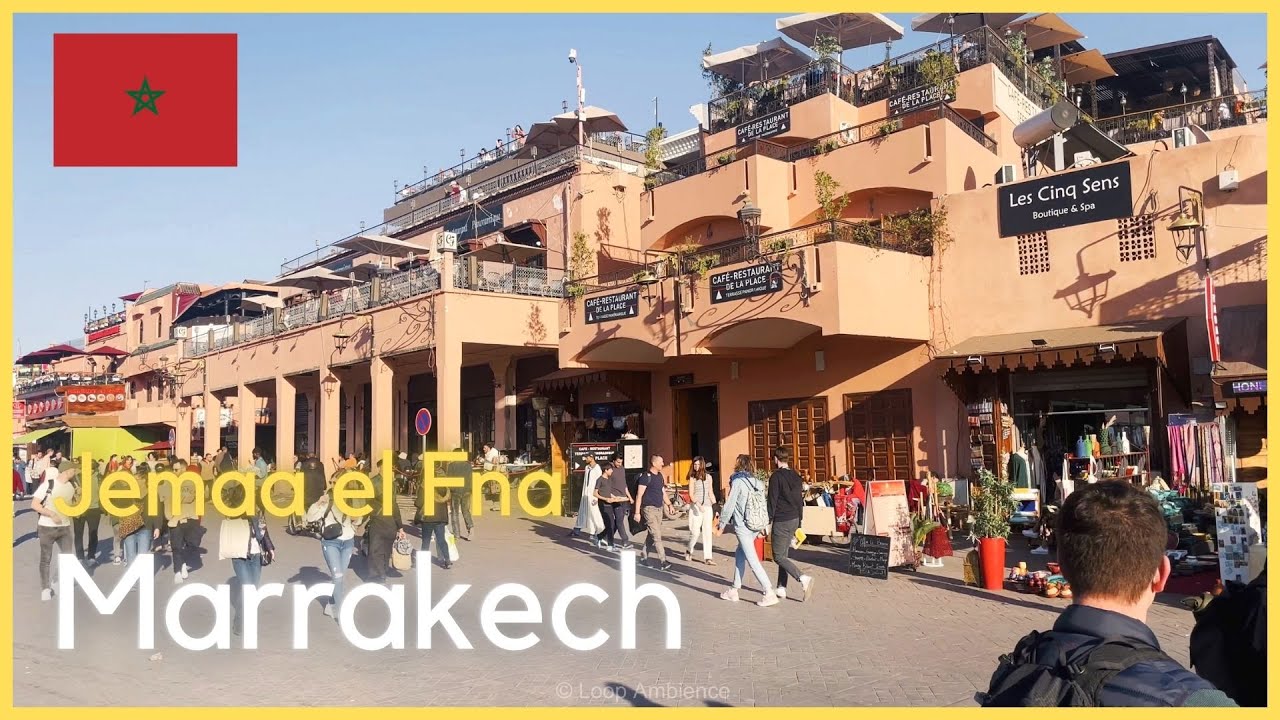 Площадь Джемаа-эль-Фна Марракеш 🇲🇦 Марокко 4k HDR 2023