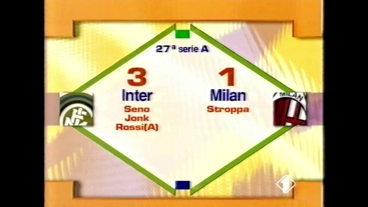 1994-95 (27^ - 15-04-1995) INTER-Milan 3-1 [Seno,Jonk,Stroppa,Aut.S.Rossi] Servizio Pressing Italia1