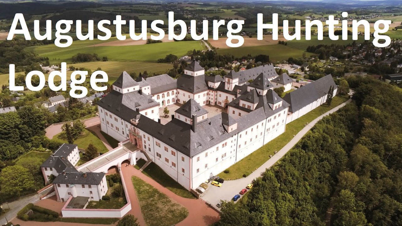 Augustusburg Jagdschloss/Hunting Lodge in Saxony AERIAL DRONE 4K VIDEO