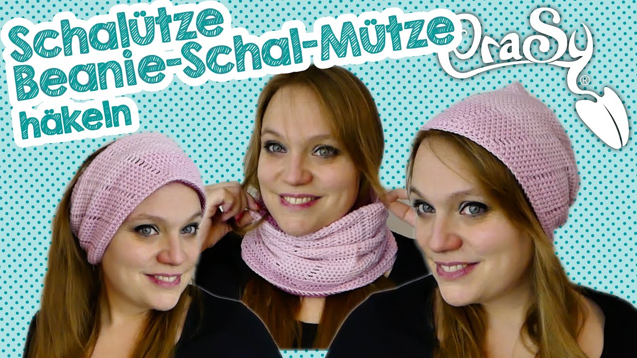 Die gehäkelte Schalütze Loop - Stirnband - Beanie - Mütze in Einem