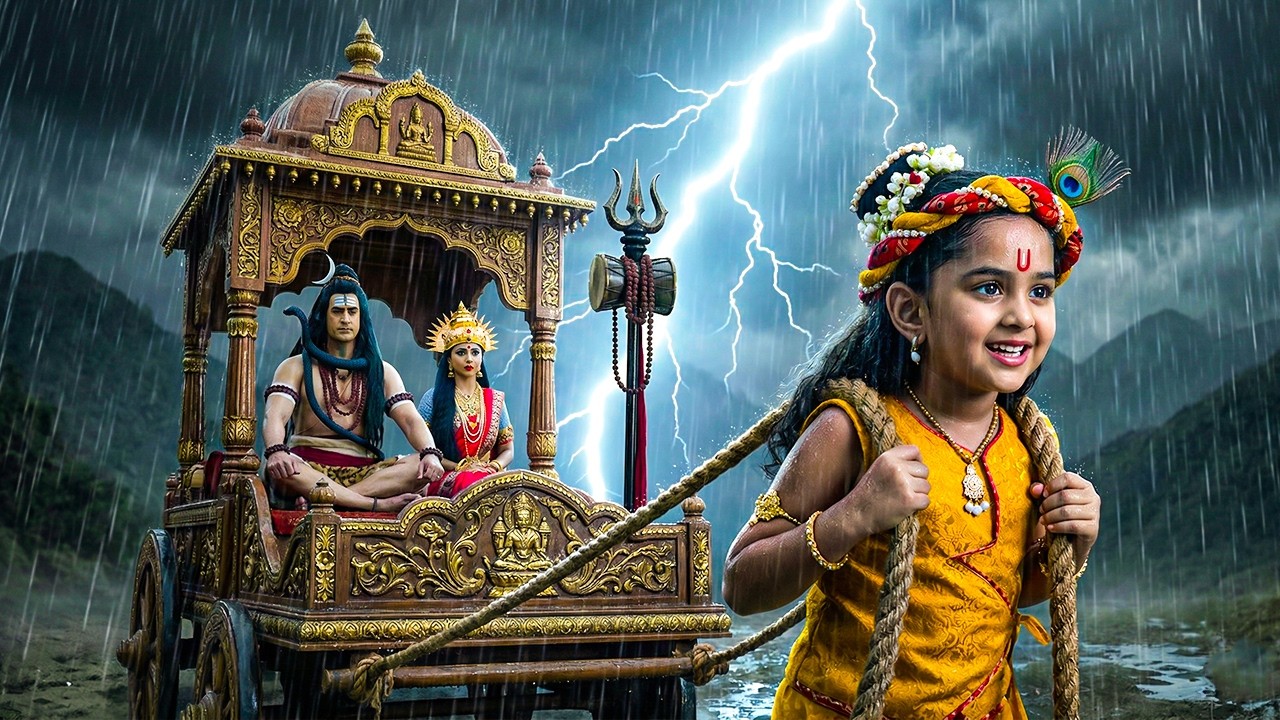 बाल कान्हा ने भारी बारिश में महादेव को अपने घर लाए | यशोमती मईया के नंदलाला | Shree Krishan