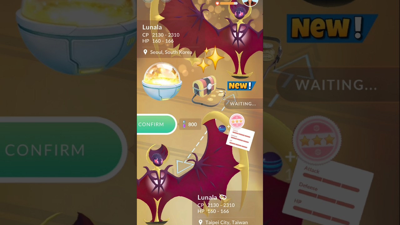 Когда я получил ✨️Блестящую Луналу в результате обмена в Pokemon Go