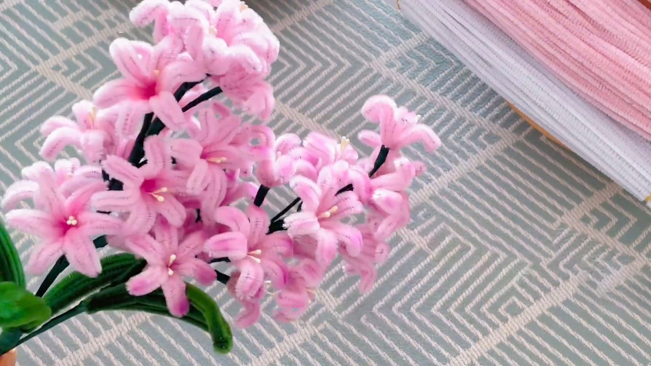 DIY Hyacinth Flower | How to make Hyacinth Flower pipe cleaners | Pipe Cleaner Crafts Easy