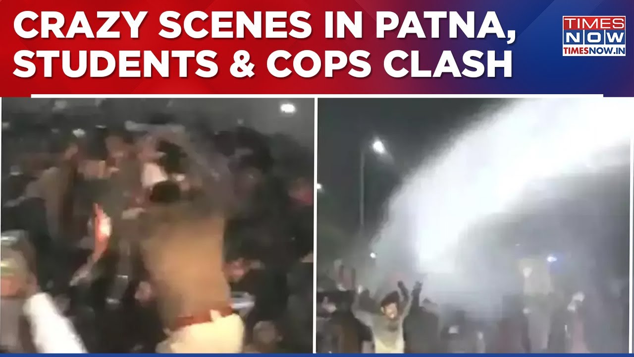Patna Protests | Students Break Barricades, Police Disperse Crowd With Lathi Charge & Water Cannons